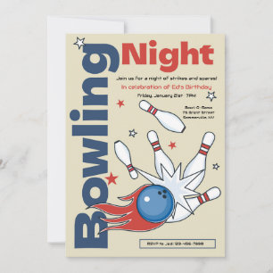 Bowling Night Invitation