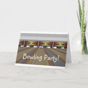 Bowling Party ! Bowling Alley : Carte de voeux