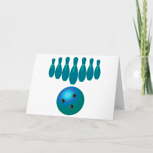 Bowling Pins Sport Cartes de voeux