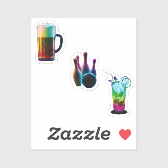 bowling stickers  (Feuille)