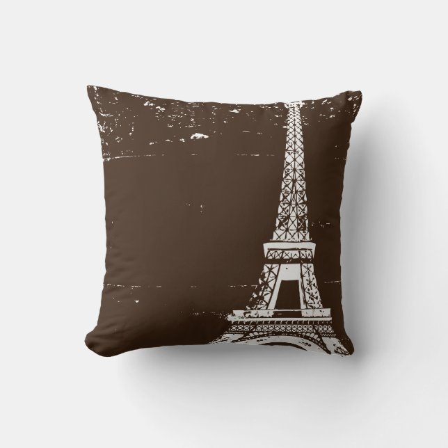 Bown Tour Eiffel Custom Coussins en coton (Recto)