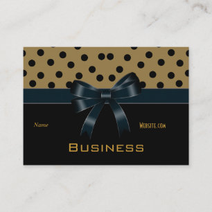 Bows cartes de visite Tan Black Spots