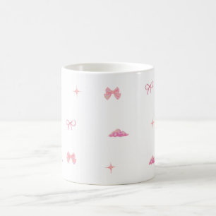 Bows et nuages rose pastel Mug esthétique