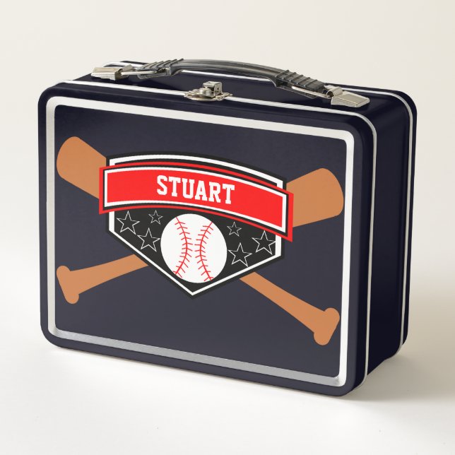 Box Bat et Baseball Personnaliser la boîte à lunch (Devant)