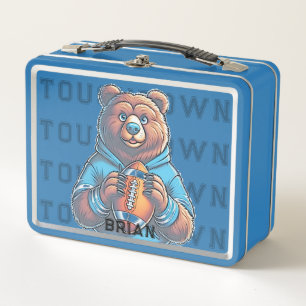 Box Bear Football Boîte à lunch personnalisée