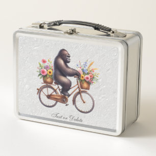Box Bicycle Floral Gorilla Boîte à lunch métallique