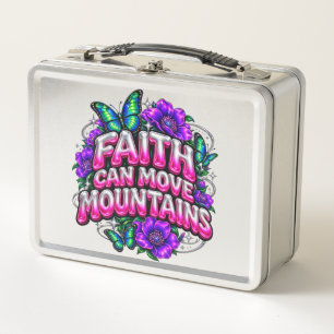 Box Boîte à lunch 3D Puffy Faith Can Move Mountains br