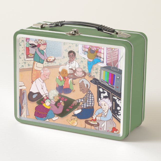 Box Boîte à lunch Art Familial Vintage (Devant)