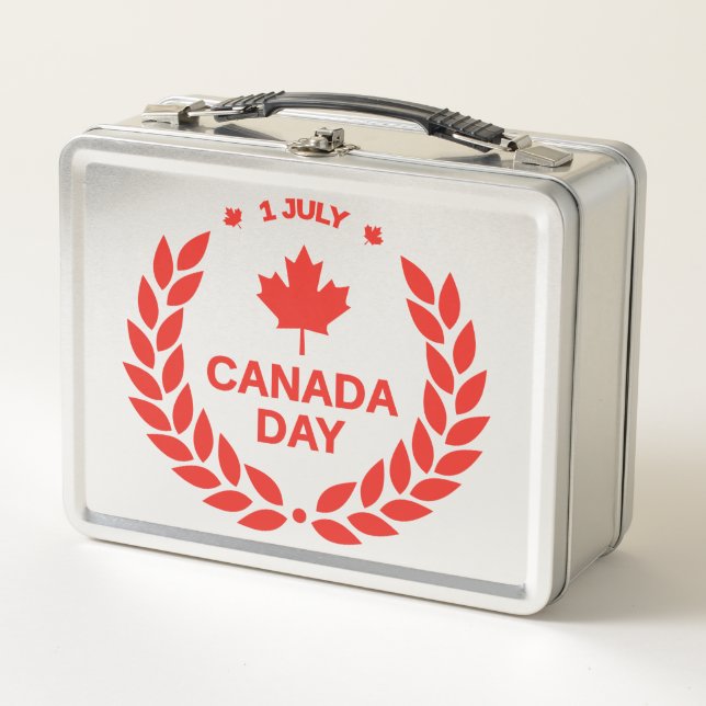 Box Boîte à lunch avec couronne du Jour du Canada (Devant)