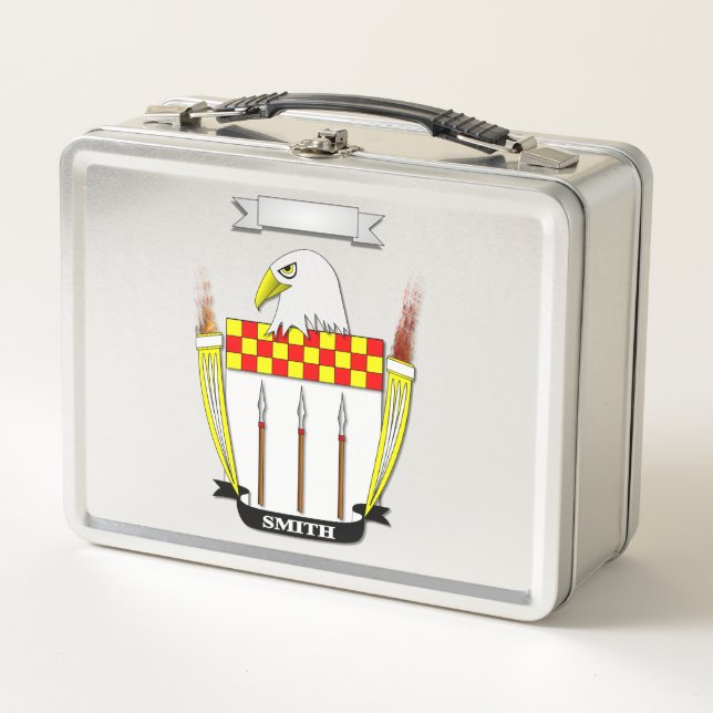 Box Boîte à lunch avec nom de famille Smith et blason  (Devant)