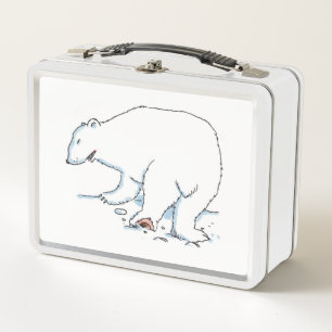 Box Boîte à lunch blanche Ours polaire