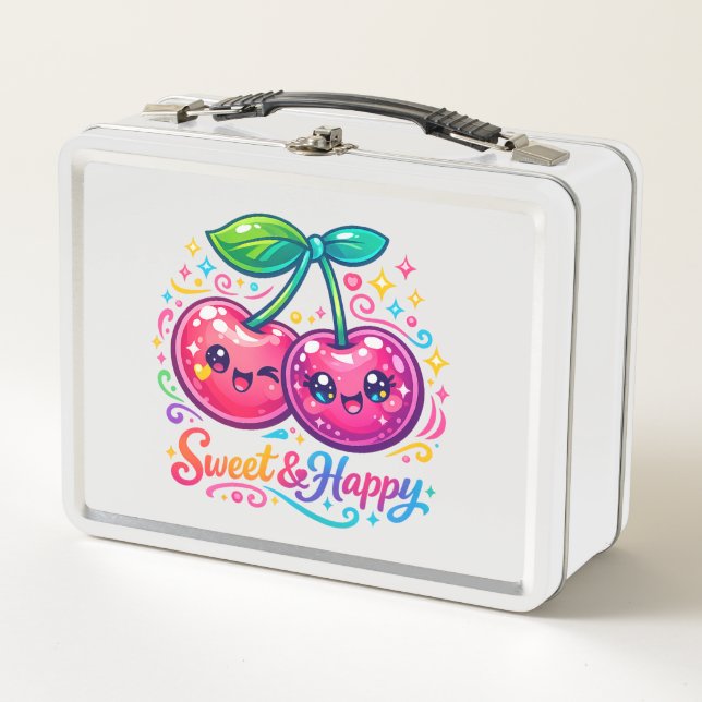 Box Boîte à Lunch Cerises Mignonnes Kawaii (Devant)
