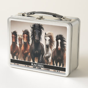 Box Boîte à lunch Chevaux sauvages magnifiques