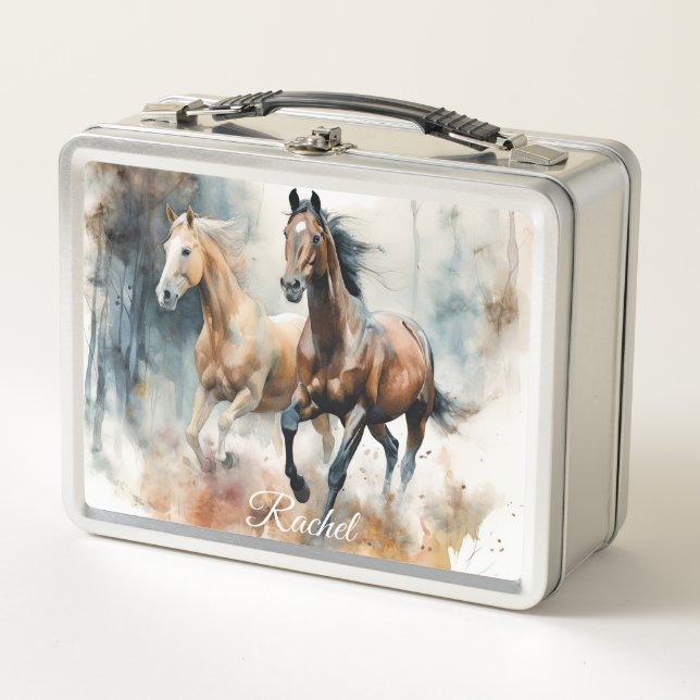 Box Boîte à lunch Chevaux sauvages magnifiques (Devant)