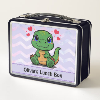 Box Boîte à lunch Cute Dinosaur - Ajouter un nom