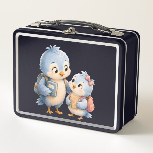 Box Boîte à lunch des frères et sœurs Oiseau Bleu (Devant)