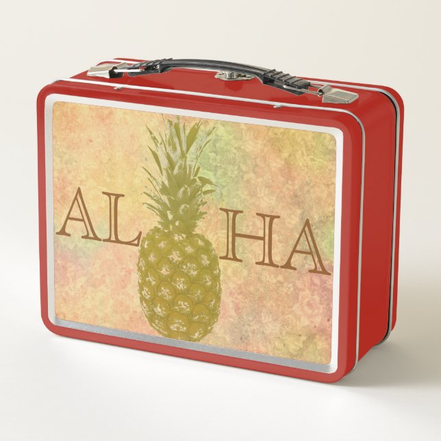 Box Boîte à lunch en métal ananas (Dos)