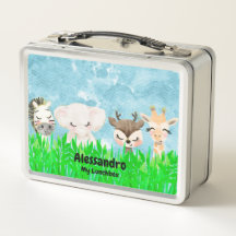 Boîte à lunch en métal Animaux Bébés