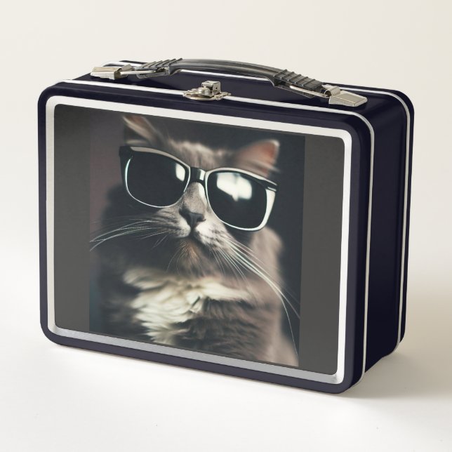 Box Boîte à lunch en métal Cool Cat (Devant)