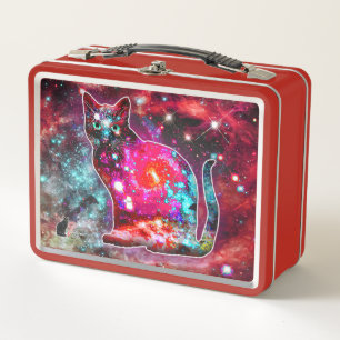 Box Boîte à lunch en métal Cosmic Cat Alpha