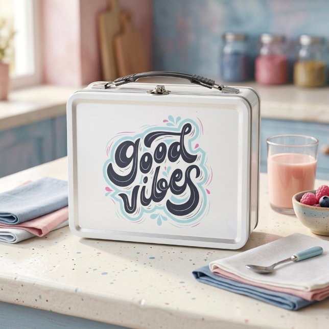 Box Boîte à lunch en métal Good Vibes (Créateur téléchargé)