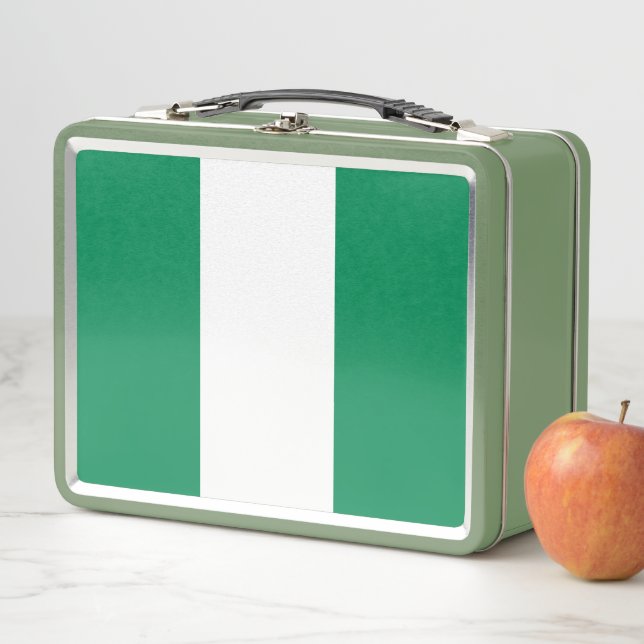 Box Boîte à lunch en métal inoxydable avec drapeau du  (En situation)