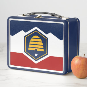 Box Boîte à lunch en métal inoxydable avec le drapeau