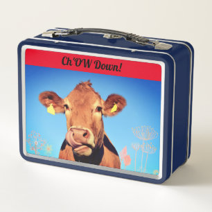 Box Boîte à lunch en métal Lick Vache de ferme