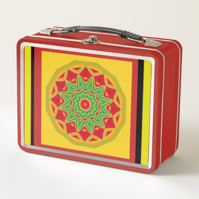 Box Boîte à lunch en métal Mandala (Devant)
