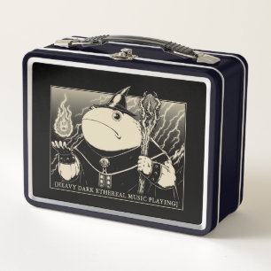 Box Boîte à lunch en métal noir Grenouille Sorcière po