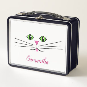 Box Boîte à lunch en métal pour les yeux de chat