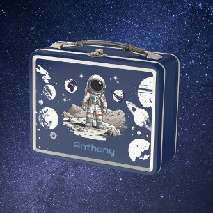Box Boîte à lunch en métal spatial astronaute