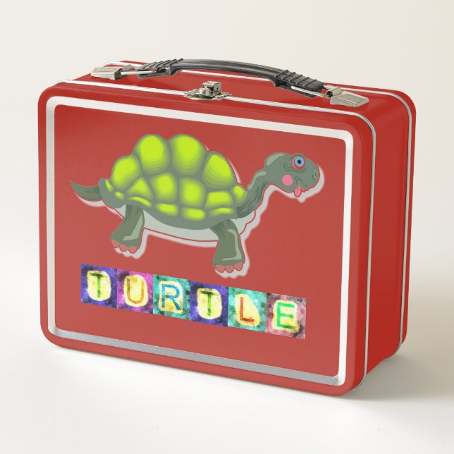 Box Boîte à lunch en métal tortue (Devant)