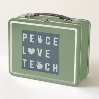 Box Boîte à lunch Enseigner avec Amour et Paix Cadeau