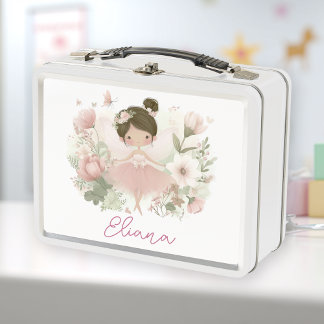 Box Boîte à lunch florale personnalisée pour filles av
