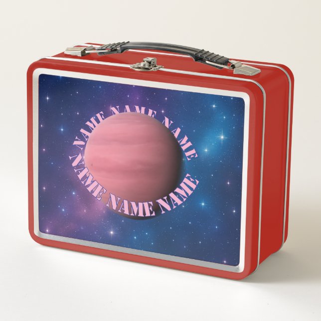 Box Boîte à lunch Galaxy Planet - Nom personnalisé Orb (Devant)