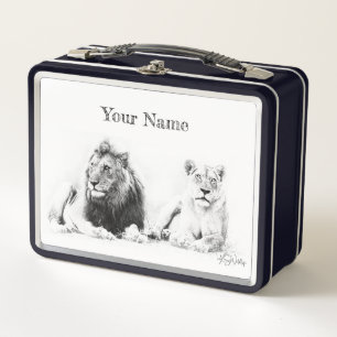 Box Boîte à lunch Lion & Lioness - Cadeau personnalisé