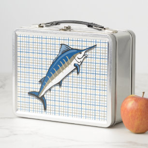 Box Boîte à lunch - Marlin bleu sur plaid