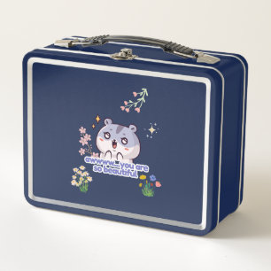 Box Boîte à lunch métallique avec un hamster esthétiqu