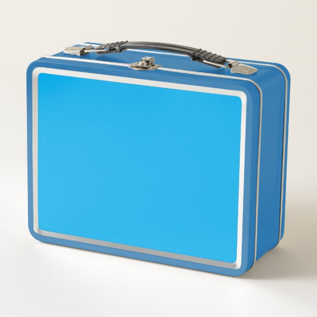 Box Boîte à lunch métallique | Bleu clair | Classique  (Devant)
