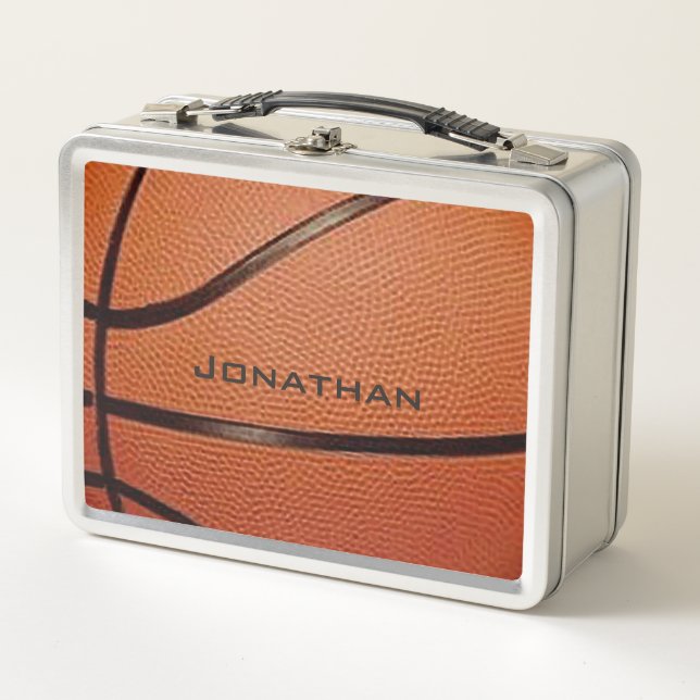 Box Boîte à lunch métallique design basketball (Devant)