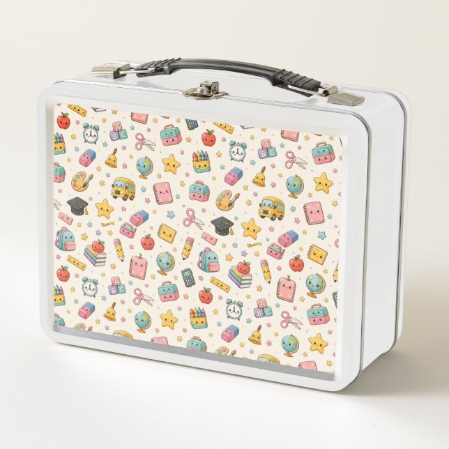 Box Boîte à lunch mignonne Kawaii de rentrée scolaire (Devant)