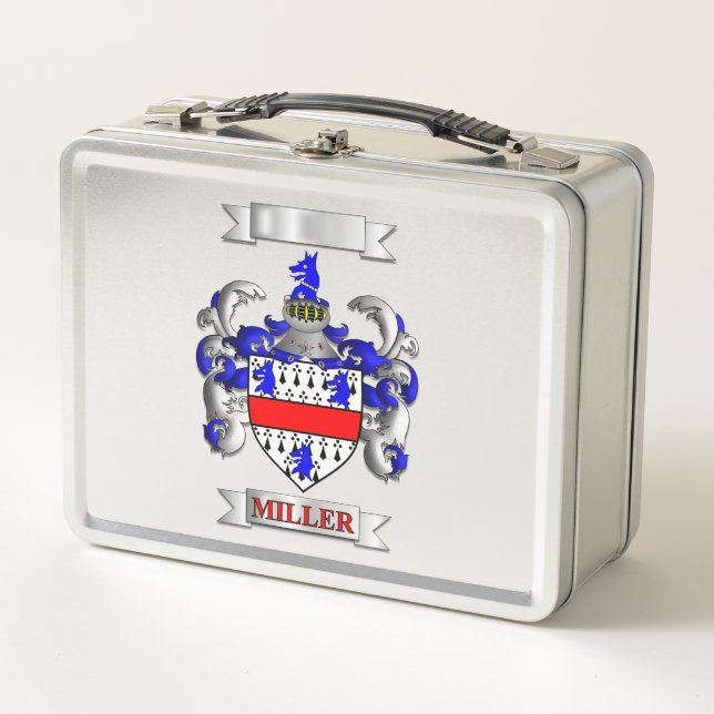 Box Boîte à Lunch Miller Famille Nom et Blason (Devant)