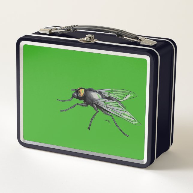 Box Boîte à lunch noire et verte Fly Buddy (Devant)