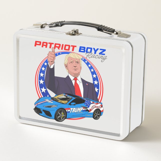 Box Boîte à lunch Patriot Boyz Racing & Trump Corvette (Devant)