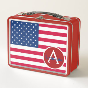 Box Boîte à lunch patriotique Drapeau Américain
