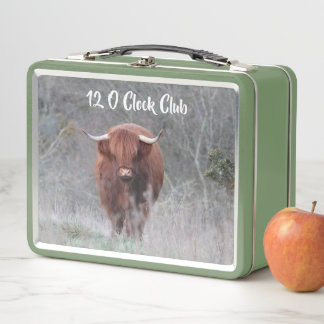Box Boîte à lunch personnalisable Vache des Highlands