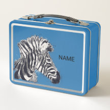 Boîte à lunch personnalisée avec ce Punk Zebra Pri