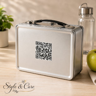 Box Boîte à lunch personnalisée avec code QR scannable