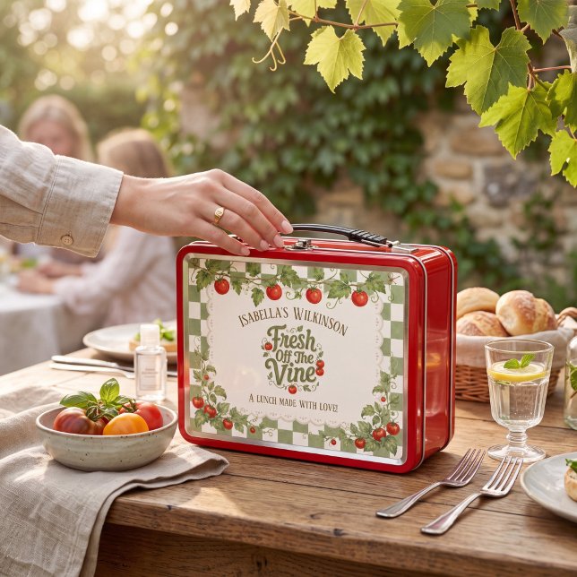 Box Boîte à lunch personnalisée avec vigne de tomate d (Créateur téléchargé)